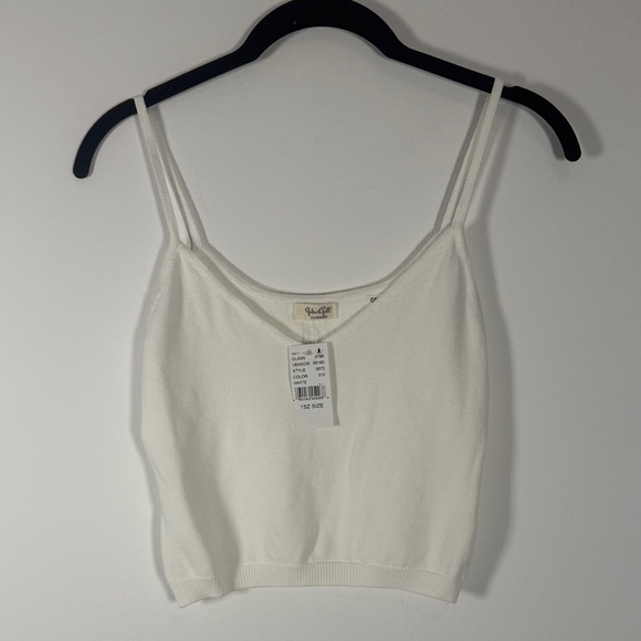 NWT John Galt Cropped White Camisole Top - Picture 4 of 6